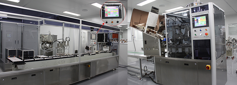 Automated filling and packaging line at CUSKIN factory